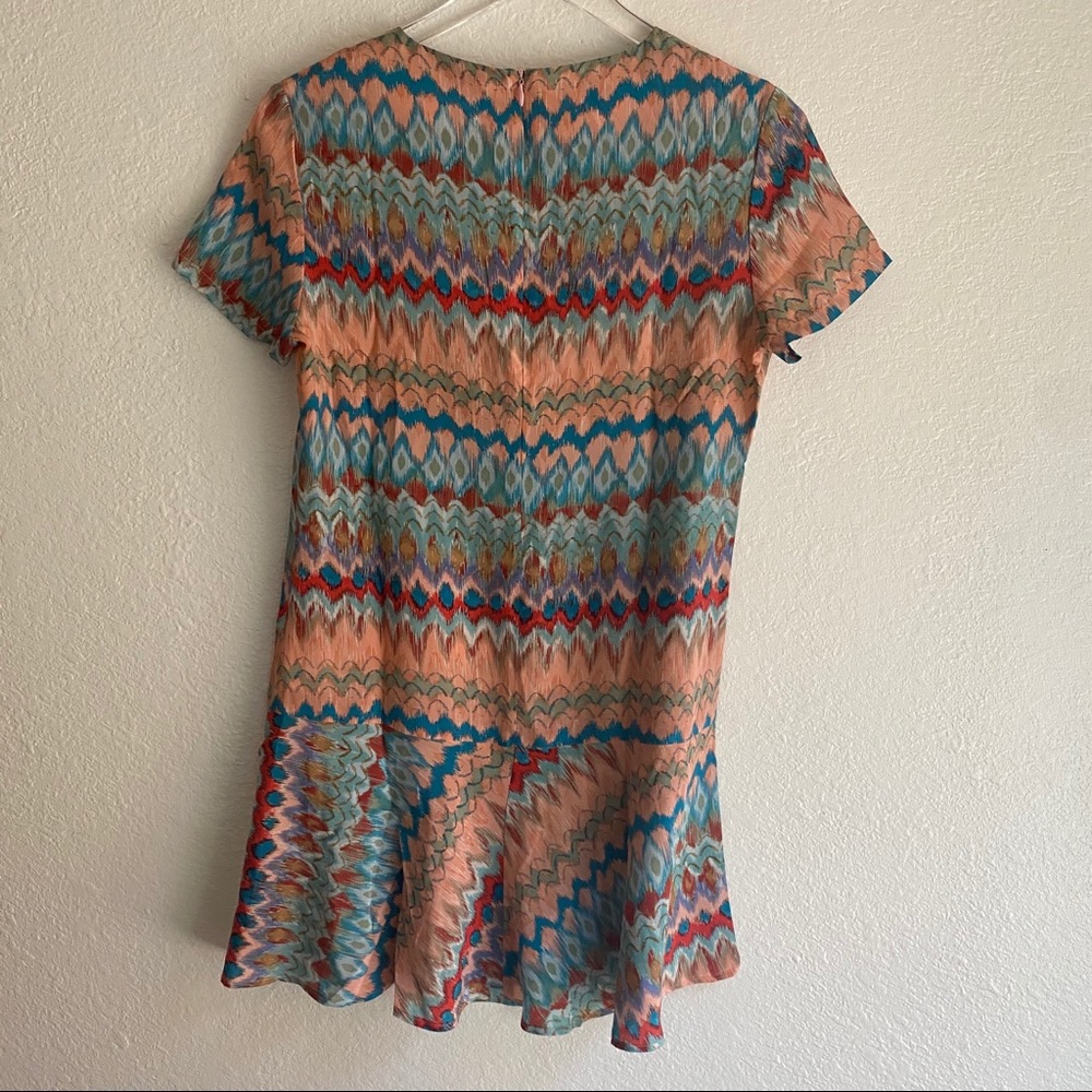 AMOUR VERT multicolor silk ruffle hem dress - Picture 4 of 8